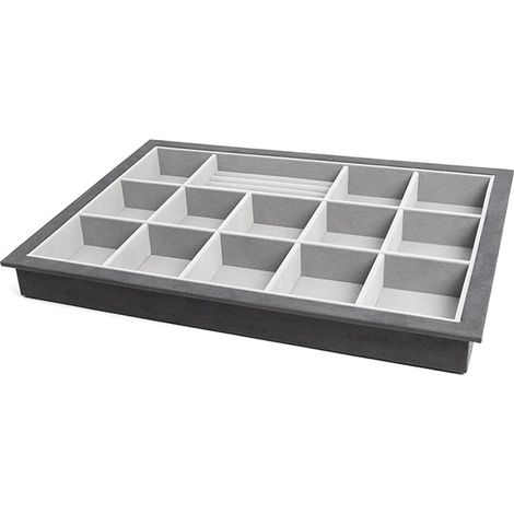bandeja joyero pequeña óptima. madera y tela. terciopelo suave. para bastidor modulo modulo 700 (1/2)