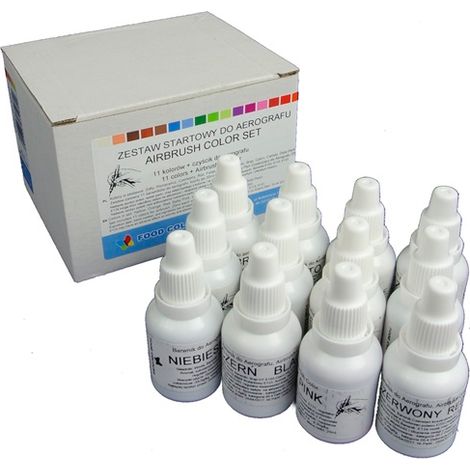 Airbrush-Farbset + Reiniger