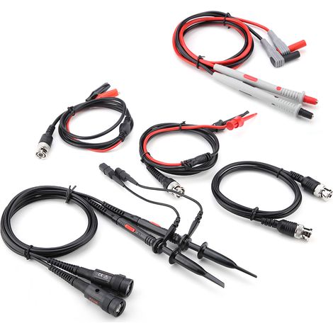 Sonde de test pour oscilloscope multimètre P1260D, pinces crocodiles et embouts de rechange (1/5)