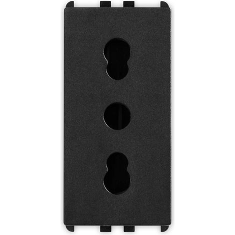 Presa bipasso 2P+T 16A P17/11 1 modulo Nero Pixia Master 14159