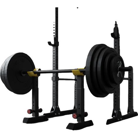 Support de barre, capacité de charge maximale 300 kg, hauteur réglable 30-40 cm, longueur de base 45 cm, épaisseur de mur 2 mm, matériau en acier au carbone durable (1/5)