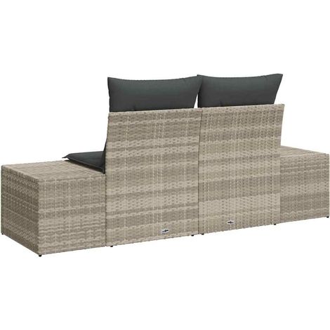 Maison Exclusive - Divano da giardino Grigio 184 x 62 x 69 cm polyrattan