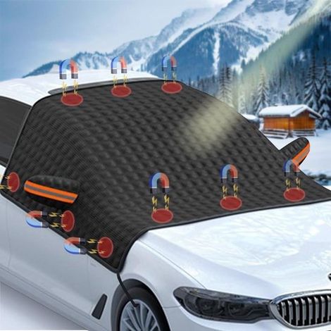 Zeynomax - Copertura magnetica pieghevole per parabrezza, protezione dal gelo invernale - Neve e ghiaccio - Adatta alla maggior parte dei veicoli (1/5)