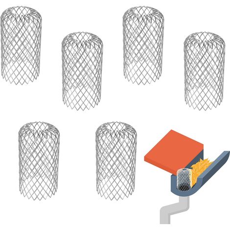 6 Pièces Filtres De Gouttière en Aluminium Filtre Gouttière Métal Gardes De Gouttière Crépine de Feuilles Flexible et Durable pour Maison Avant-Toit Tuyau de Descente Contre Les Feuilles (1/5)