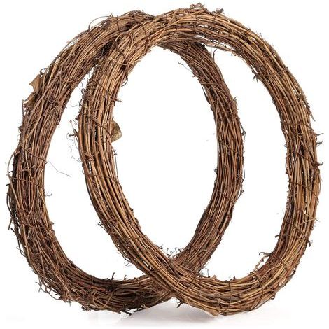 Stück 35 cm große Naturrebenkränze zum Selberbasteln, Girlanden für Wanddekoration, Frühling, Ostern, Türschmuck, Partys, Hochzeiten (1/5)