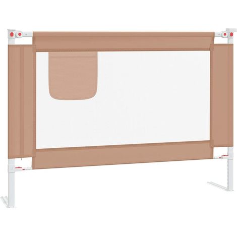 vidaXL Barandilla de seguridad cama de niño tela gris taupe 90x25 cm (1/2)