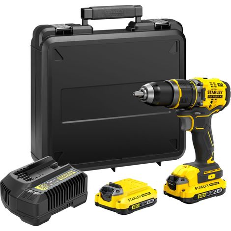 Perceuse à percussion sans fil 18V 80 Nm 35700cps/min Gamme FATMAX V20 SFMCD721D2K-QW - Livré avec 1 Mallette, 2 batteries 2 Ah et 1 chargeur 2 Ah (1/10)