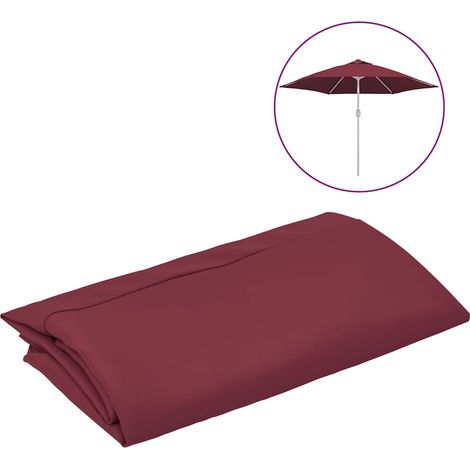 Tissu de remplacement pour parasol d'extérieur - Tissu de rechange  Bordeaux 300 cm BV607013 - BonneVie (1/4)