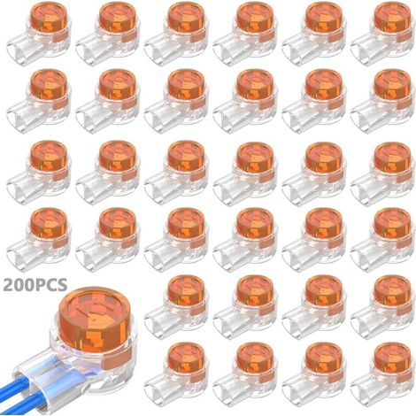K1 Lot de 200 connecteurs à sertir en gel à 2 voies étanches pour réparation de câbles téléphoniques