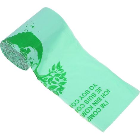 Sacs poubelle en amidon de maïs compatibles avec le rangement, lot de 50 (1/5)