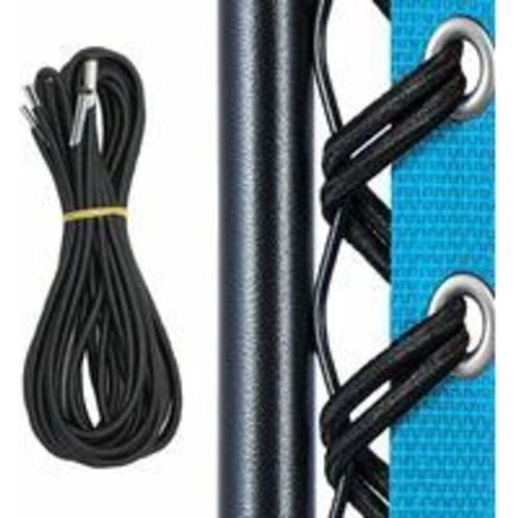 Lot de 4 cordons élastiques universels de rechange pour chaise Zero Gravity - Kit d'outils de réparation pour chaises longues, chaises de jardin, fauteuils inclinables, chaises anti-gravité - Noir (1/4)