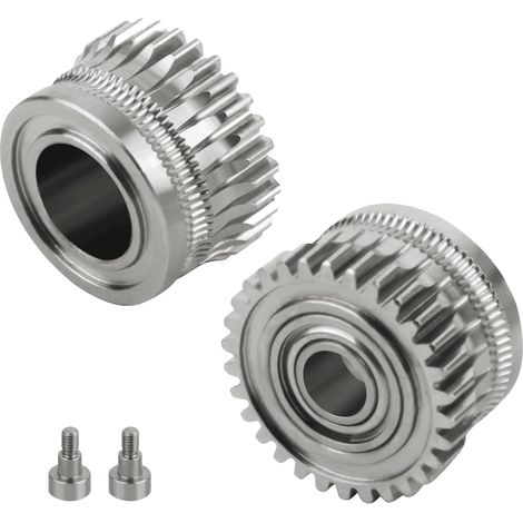 K1 Max Gears 2Pcs Nickel-Plated Alloy Extruder Gear Compatible with Creality K1/K1C/K1 max/Ender 3 V3 and Ender 3 V3 Plus 3D Printer (1/5)