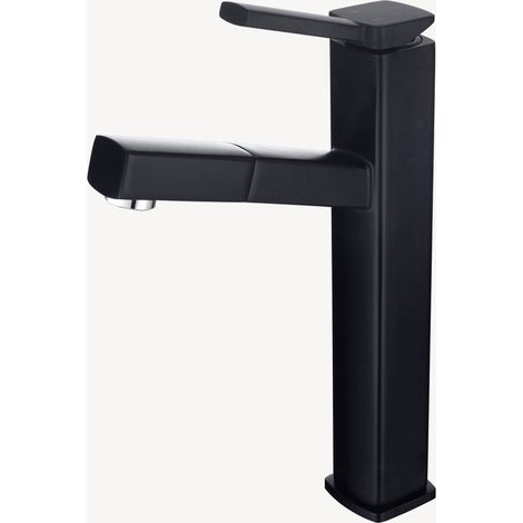 Grifo mezclador de lavabo con caño extraíble Negro- Graffias