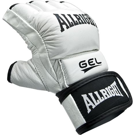 Guantes MMA PRO PU talla XL blancos allright 1539 (1/3)
