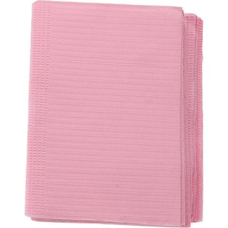 Lot de 30 bavoirs dentaires jetables pour dentistes et patients.-45X33X0.3CM-Pink (1/3)