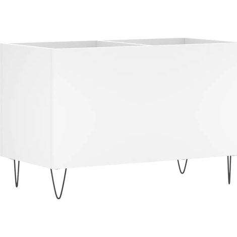 Armario para discos práctico moderno almacenamiento 74,5 x 38 x 48 cm de madera blanca 020049128 (1/5)