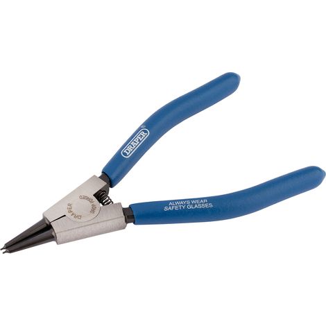 Draper 140mm External Circlip Pliers with Straight Tips – Heavy-Duty External Circlip Removal Tool (1/5)