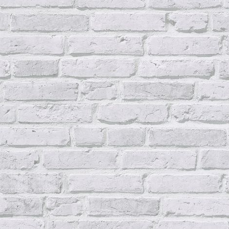 A.S. Creations – Papier peint brique gris effet matière – Lessivable et strippable – Résistance à la lumière – Dimensions : 210g/m²