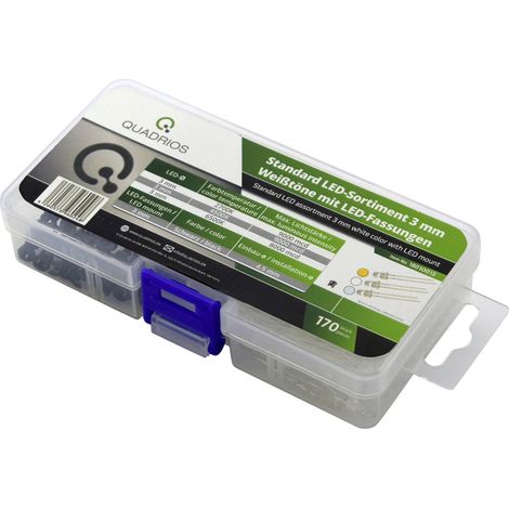 Quadrios LED-Sortiment Warmweiß, Kaltweiß 3 mm 20 mA 3.0 V (1/3)