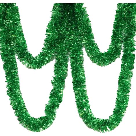 5 m Grüne Weihnachtsgirlande ohne Beleuchtung, Dekorative Tannenzweige für Weihnachtsbaum, Treppe, Geländer, Haustür, Kamin, Innen- und Außenbereich, Festdekoration (1/5)