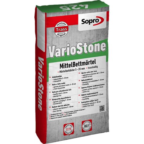 Mortier Colle flex céramique et pavé pierre - Gris - Sopro VST 425 - 25 kg