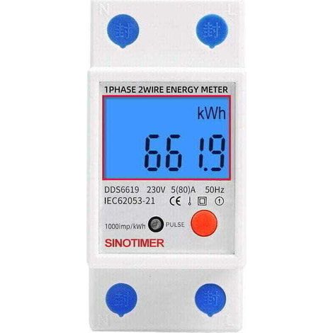 Einphasiger elektrischer Unterzähler, 80 A max. modular, Einzeltarif, LCD-Anzeige, TRIMEC (1/4)