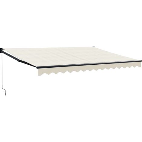 Auvent rétractable crème 4x3 m tissu et aluminium (1/5)