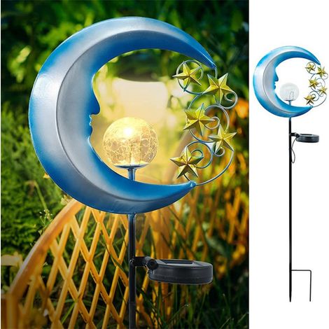 Lampes solaires d'extérieur en forme d'étoiles et de lune - Éclairage solaire pour jardin-AquaForge