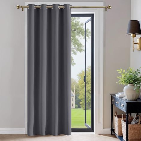 Tende oscuranti - Decorazione d'interni per finestre e porte - Isolamento termico leggero, perforato, L 132 x A 213 cm, 1 pezzo, grigio