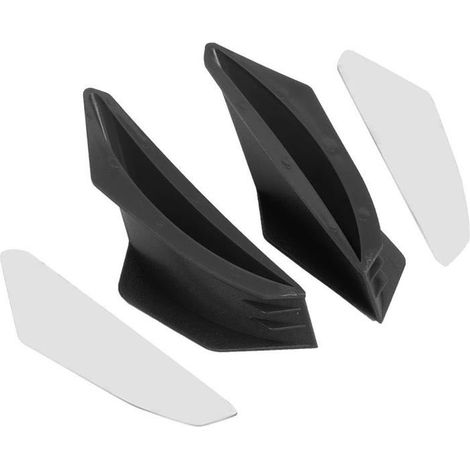 Spoiler d'aile de Moto Accessoire Universel de Modification d'aile d'ailerons aromiques de Moto(Noir) (1/4)