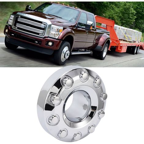 Paar 10-Loch-Radnabenkappen für die Vorderachse, passend für Ford F450 F550 2005-2016 Super Duty, 19,5-Zoll-Rad, Teilenummer 5C3Z1130NA (LN-1010-S) (übergroß) (1/5)