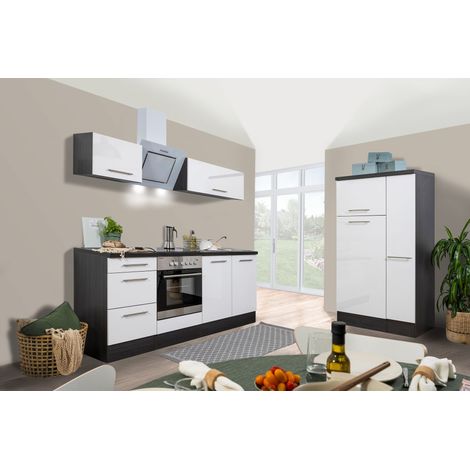 Cuisine Kitchenette Chêne Blanc Amanda 300 cm Respekta Premium (1/4)