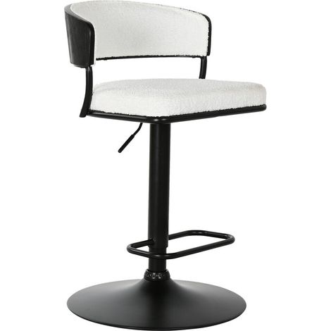 Taburete Metal Poliester 48,5X48X83,5 104 Blanco (1/5)