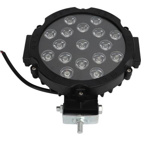7in 51W LED Ronde Hors Route Phares 10-30V Blanc Éclairage Spot Conduite Barre Pare-chocs Toit Anti-Brouillard pour Bateau ATV Camion Moto (1/5)
