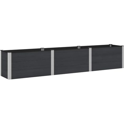 Maison Exclusive - Jardinière surélevée Noir 300 x 50 x 54 cm (1/5)