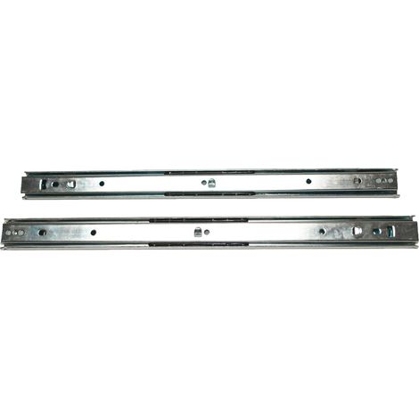 2 Stück Teleskopschiene Schubladenschiene 2 stufig 350x10x27 mm Schubladenauszug (1/5)
