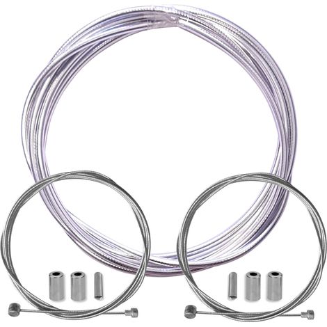 kit gaine frein chrome vélo avec câble embouts kit avant arrière compatible avec shimano sram cycle ville route vtt insert performance cable