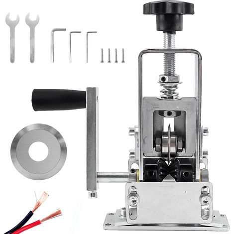 Automatischer Kabelabisolierer für 1–25 mm² Elektrokabel, Kupferdraht-Abisoliermaschine mit Ersatzklinge, Werkzeug zum Abisolieren von Kabelabfällen für das Drahtrecycling