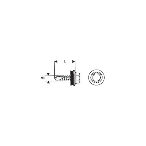 Vis autoperceuse 4,820 mm RAL 3011 - 5.0 STO - WSB 20 3011 (1/2)
