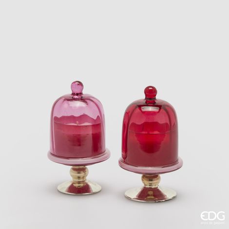 EDG Candela Alzatina Profumata Woodland Rosa Scuro H 16 (1/4)