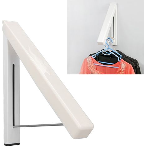 Étendoir à linge mural rétractable et invisible pour une utilisation intérieure, étendoir magique pliable pour la cuisine. (1/5)