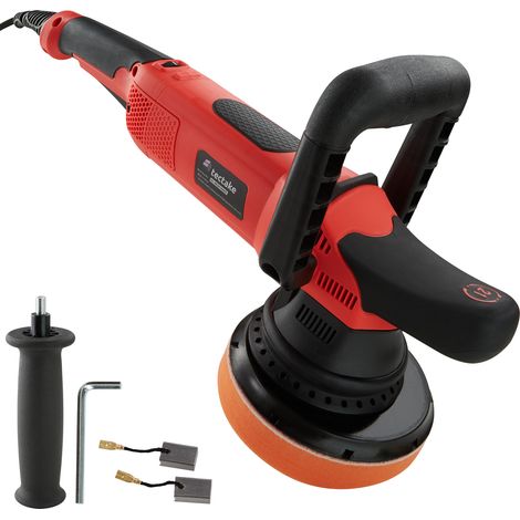 Polisseuse excentrique en aluminium 810 W noir et rouge