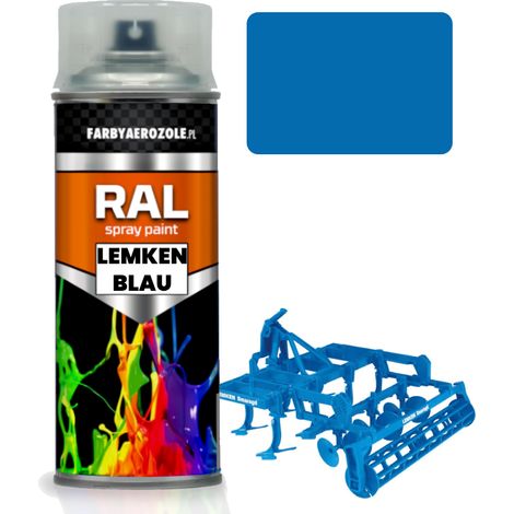 Pintura en aerosol azul Lemken para maquinaria agrícola, 400 ml. (1/3)