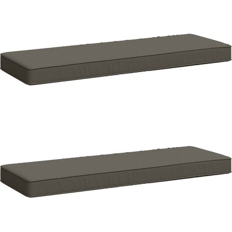 Cojines para banco de 2 piezas VUGHT 2 pcs 100% Poliéster Gris vidaXL (1/5)