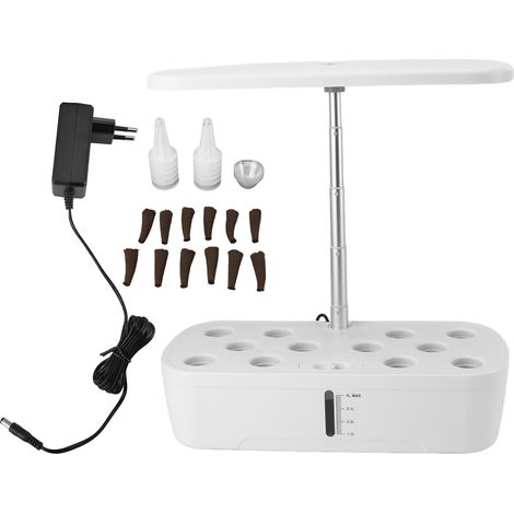 Système de culture hydroponique de jardin d'intérieur, 12 dosettes, contrôle automatique de l'eau avec lumière LED, jardinière hydroponique pour la maison