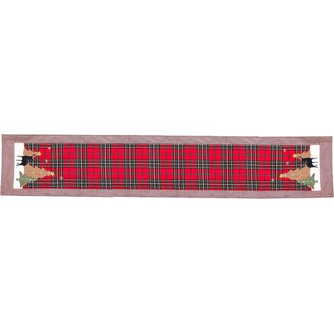 Chemin de table de Noël, drapeau de table à carreaux sur le thème de Noël P (1/5)