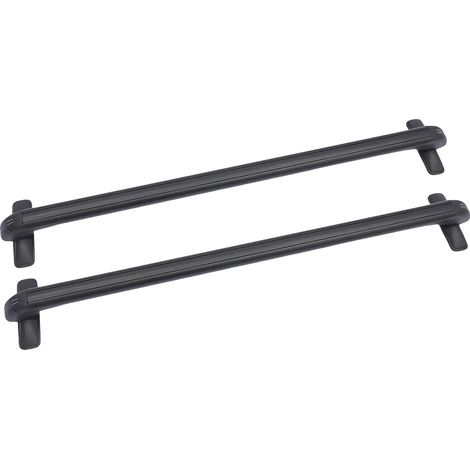 Barras de techo, construcción de aluminio, diseño con cerradura, color negro. (1/2)