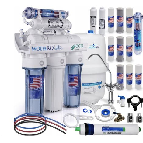 Osmoseur domestique 7 étapes de filtration RO7 Eco Line système + 3 jeux de cartouches (12 pièces)