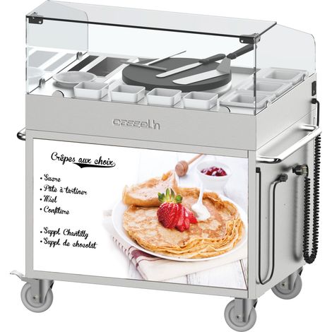 Aparato de cocina Casselin crepe maker trolley 2700 W acero inoxidable 40 cm