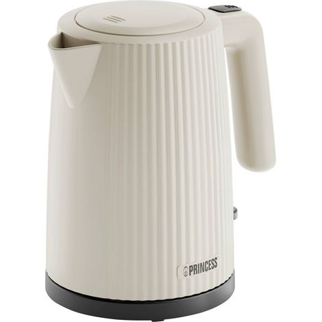 [NEUWERTIG] B-Ware Princess Wave Wasserkocher Teekocher Creme Weiß Fassungsvermögen 1,7 L
